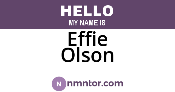 Effie Olson