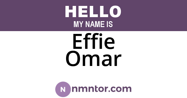 Effie Omar