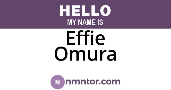 Effie Omura
