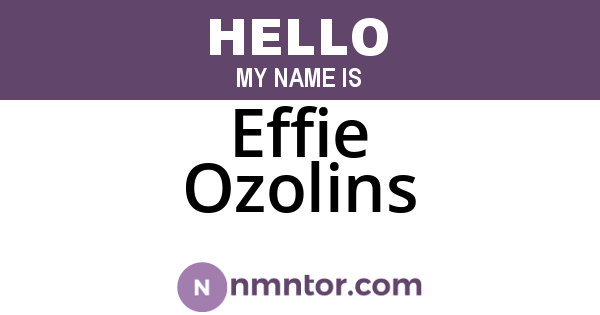 Effie Ozolins