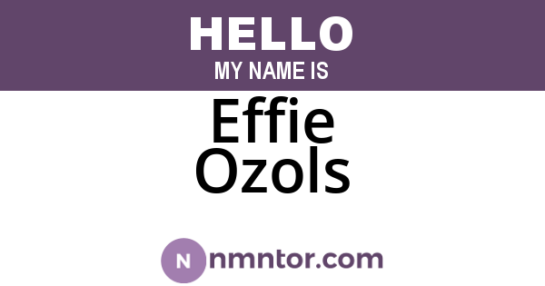 Effie Ozols