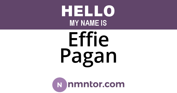 Effie Pagan