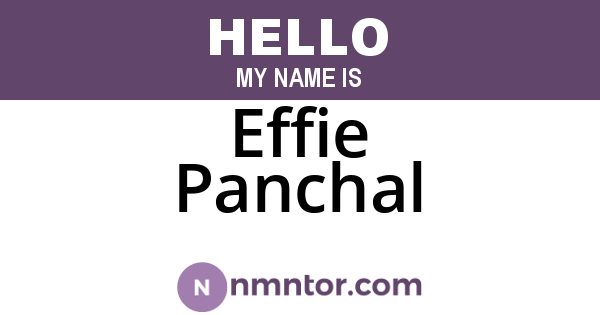 Effie Panchal