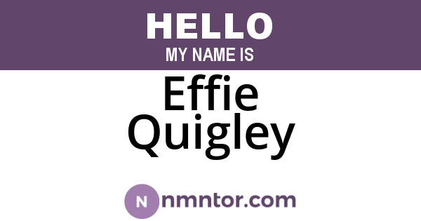 Effie Quigley