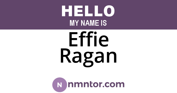 Effie Ragan