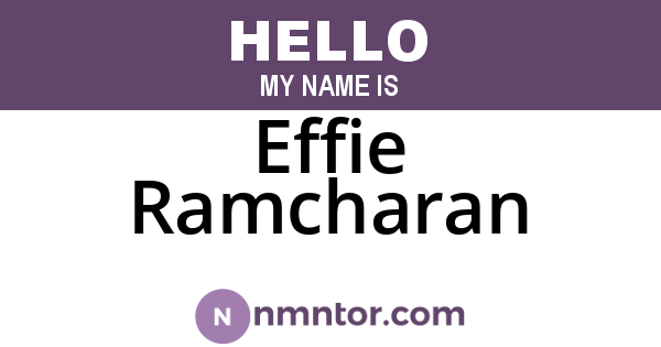 Effie Ramcharan
