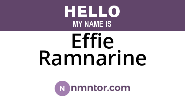 Effie Ramnarine