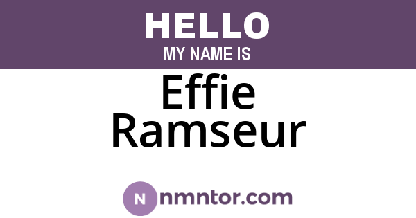 Effie Ramseur