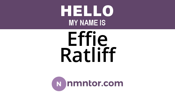 Effie Ratliff