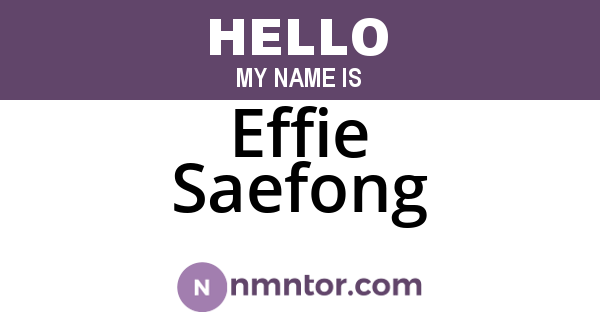 Effie Saefong