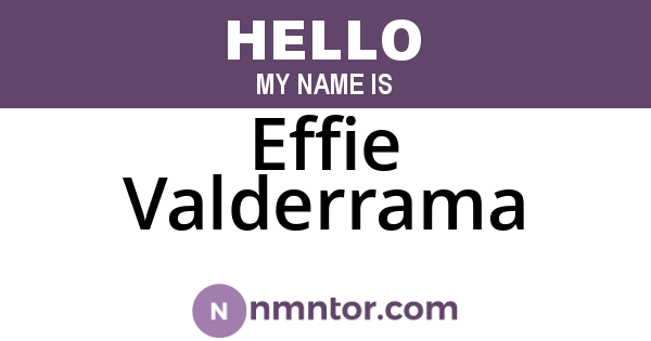 Effie Valderrama