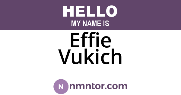 Effie Vukich