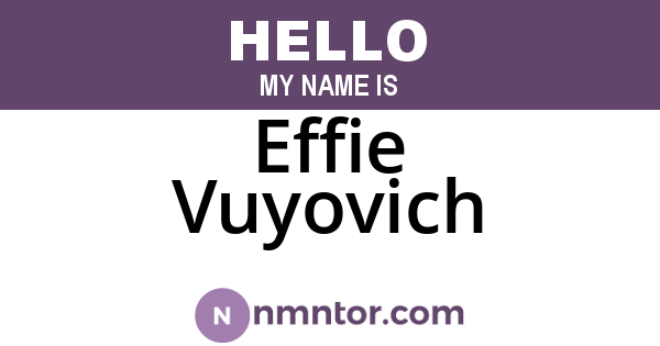 Effie Vuyovich