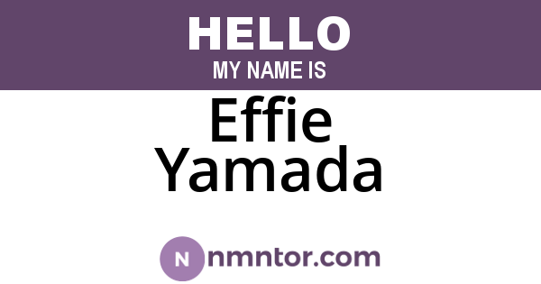 Effie Yamada