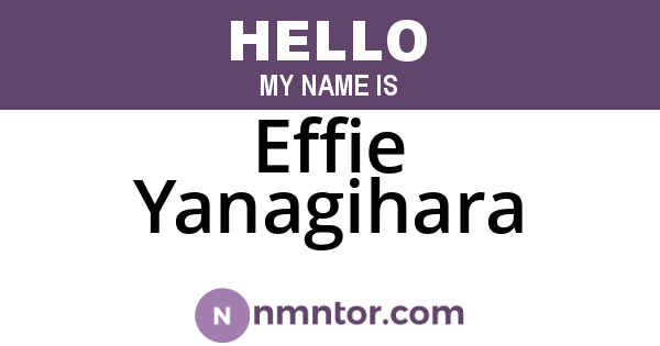 Effie Yanagihara