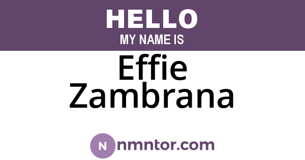 Effie Zambrana