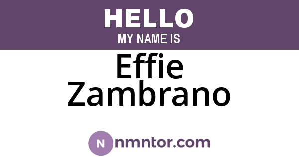 Effie Zambrano
