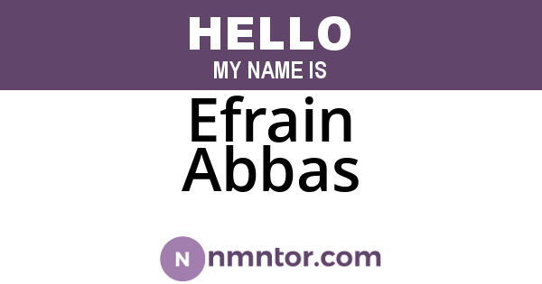 Efrain Abbas