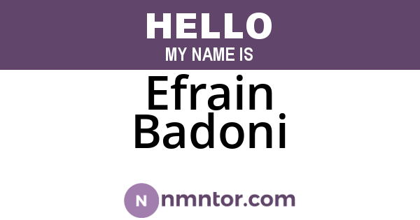 Efrain Badoni