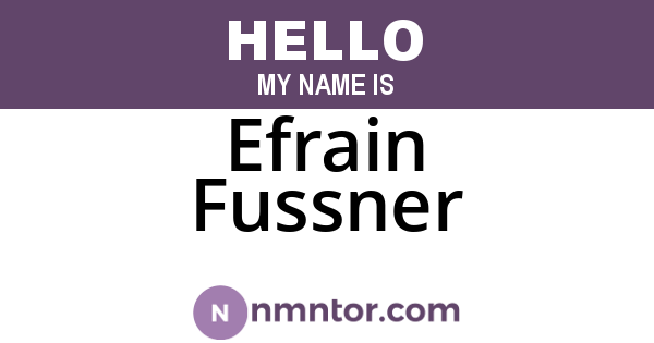 Efrain Fussner
