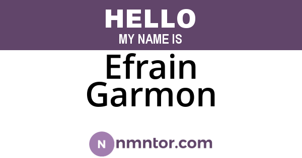 Efrain Garmon