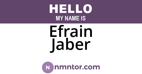 Efrain Jaber