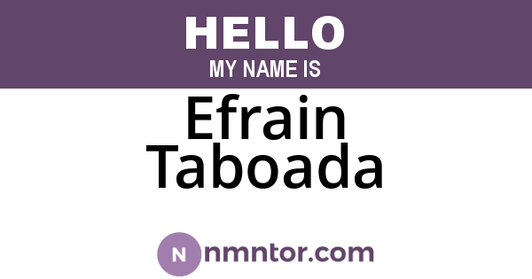 Efrain Taboada