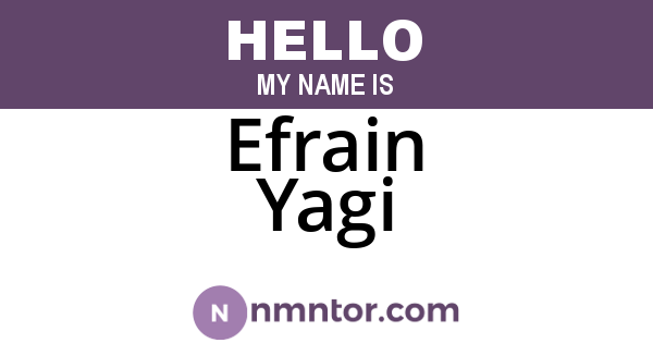 Efrain Yagi
