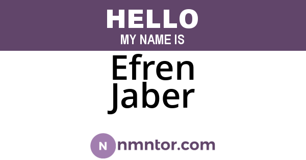 Efren Jaber