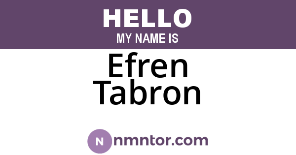 Efren Tabron