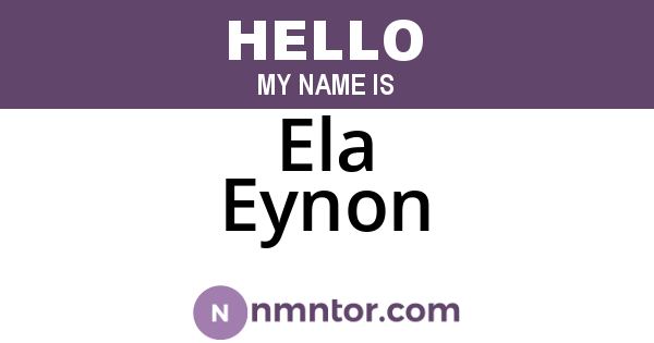 Ela Eynon