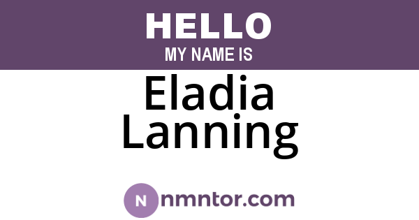 Eladia Lanning