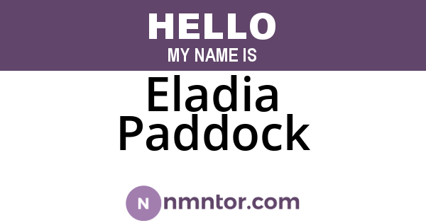 Eladia Paddock