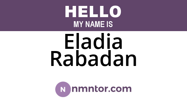 Eladia Rabadan