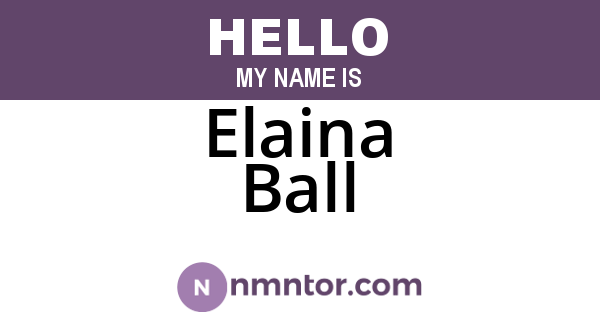 Elaina Ball