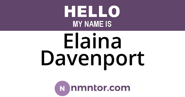 Elaina Davenport