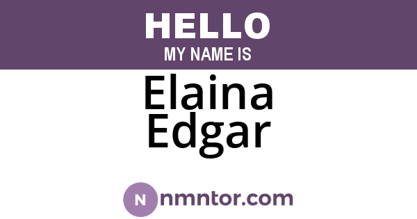 Elaina Edgar