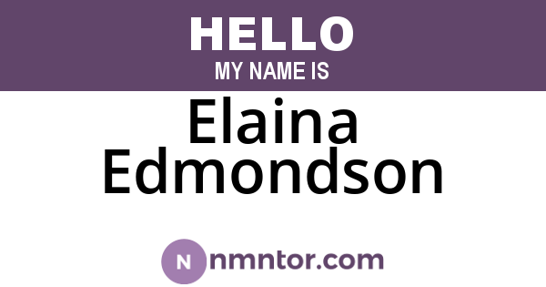 Elaina Edmondson