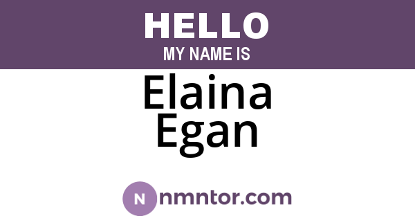 Elaina Egan