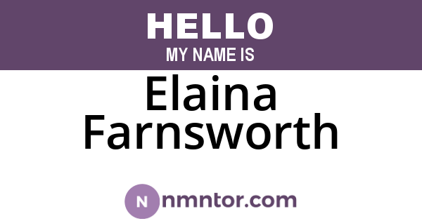 Elaina Farnsworth