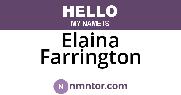 Elaina Farrington