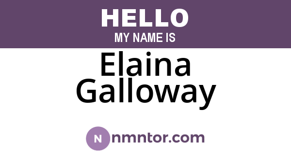 Elaina Galloway