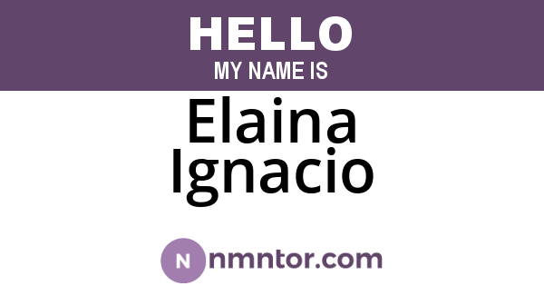 Elaina Ignacio