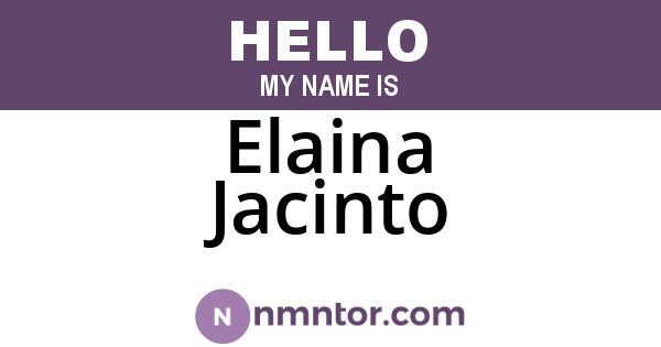 Elaina Jacinto