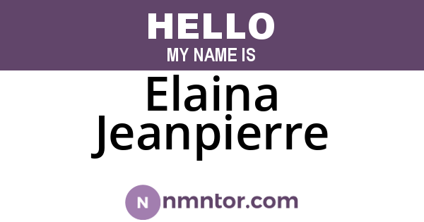 Elaina Jeanpierre