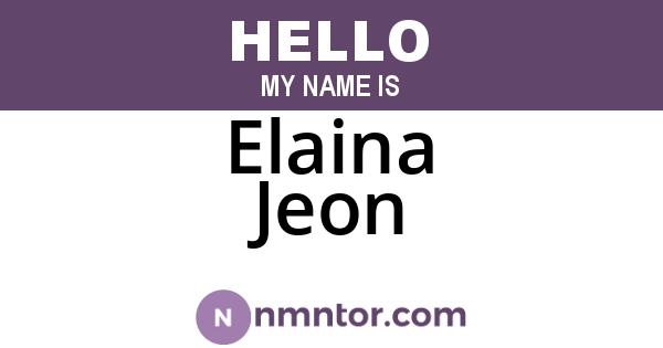 Elaina Jeon