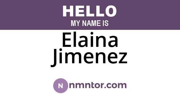 Elaina Jimenez
