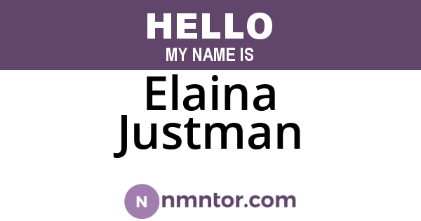 Elaina Justman