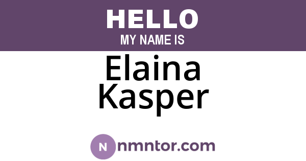 Elaina Kasper