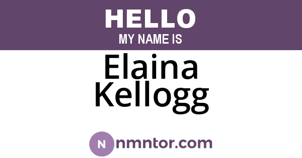 Elaina Kellogg